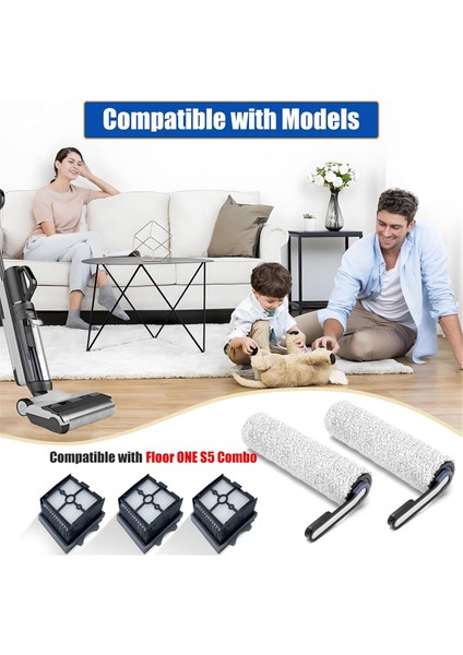 Floor One S5 Combo Islak/kuru Elektrikli Süpürge Silindir Fırçaları ve Filtreleri Yedek Parçaları (Yurt Dışından)