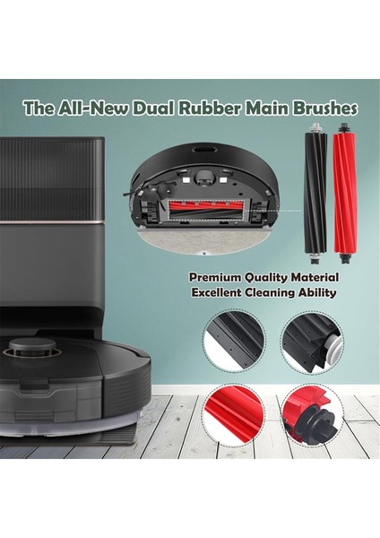 Q5 Pro / Pro+ Q8 Max Max+ Robot Süpürge Ana Yan Fırça Hepa Filtre Paspas Bezi Toz Torbaları Parçaları (Yurt Dışından)