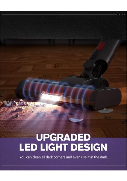 V15 V8 V10 V11 Elektrikli Süpürgeler Için LED Işıklı Yumuşak Silindir Fırçası Yedek Parçası Parke Zemin Aparatı (Yurt Dışından)