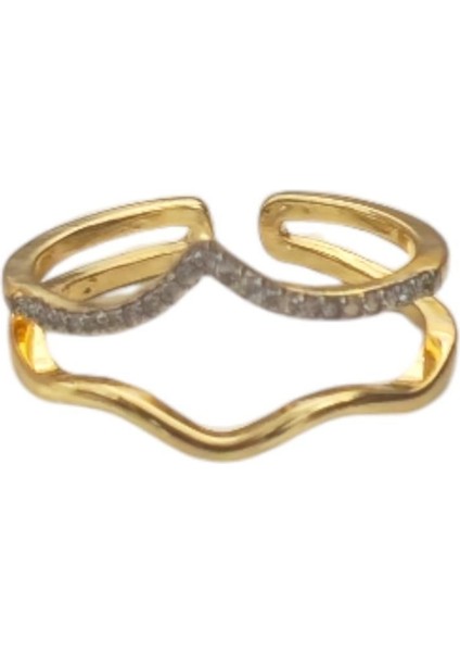 Gold Zirkon Taş Yüzük