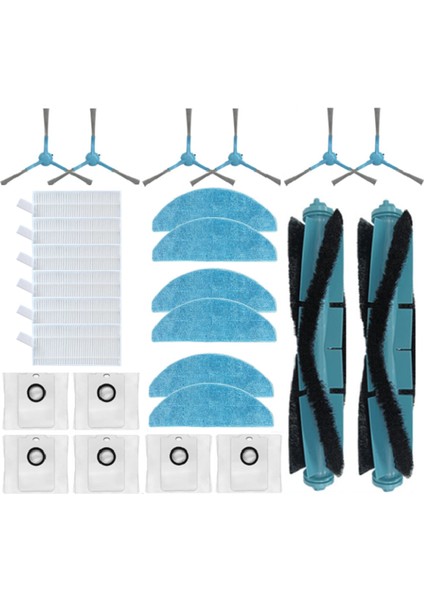 7490 Immortal Serisi / 8290 Vakum Ana Yan Fırça Filtresi Paspas Toz Torbası Için 26 Adet Yedek Parça (Yurt Dışından)