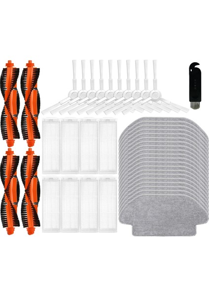 Robot Süpürge S10 S12 T12 B106GL/ Mop 2s XMSTJQR2S / 3c B106CN Ana Yan Fırça Filtre Bezleri Paçavra Parçaları Için (Yurt Dışından)