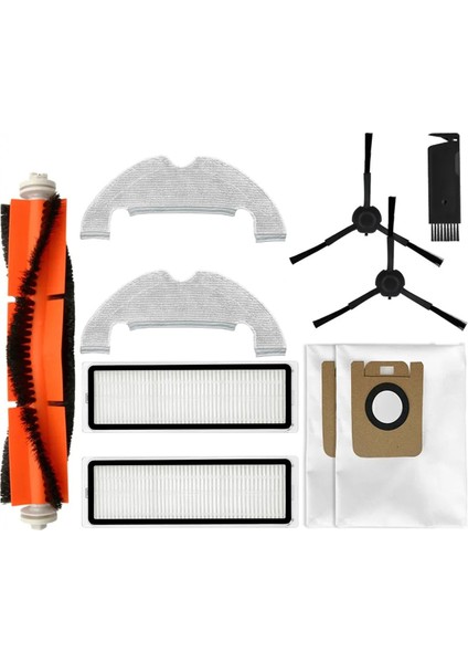 D10S Plus Silindir Yan Fırça Hepa Filtre Paspas Bezleri Bez Toz Torbası Robot Süpürge Aksesuar Yedek Parça (Yurt Dışından)