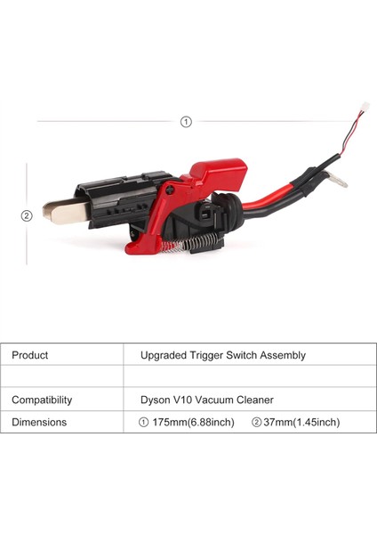 V10 SV12 Elektrikli Süpürge Tetik Anahtarı Tertibatı, Geliştirilmiş Güç Düğmesi Yedek Parçaları (Yurt Dışından) fiyatları