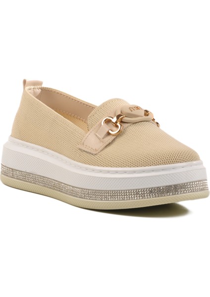 Bej Kadın Günlük Ayakkabı