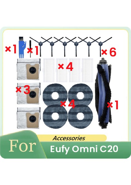 Pvcr 6001 Iq Home Aqua Süpürme Robotu Aksesuarları Temizleyici Parçaları Yedek Ana Yan Fırça Paspas Filtresi (Yurt Dışından)