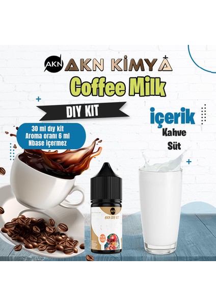 Coffee Milk Dıy Kit Kahve Süt Gıda Aroması %20 Oranda Aroma İçerir (Hazır Değildir )