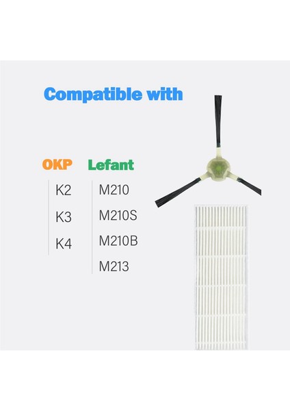 M210B M213S M210S M210 M213 Robotik Süpürge Hepa Filtre Yan Fırçaları Için 14 Adet Yedek Parça (Yurt Dışından) fiyatları