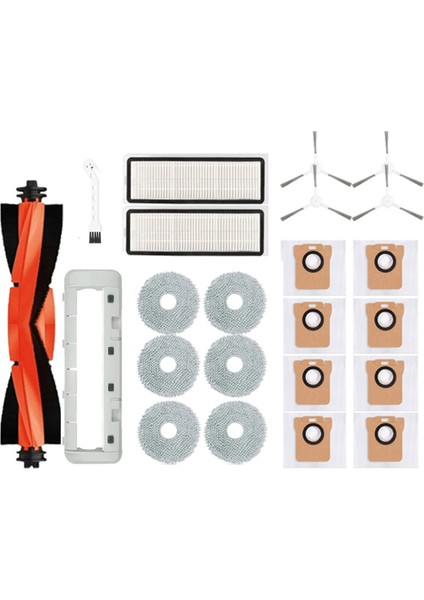 Robot Vakum X20 + / Plus Için 23 Adet Yedek Parça Toz Torbası Paspas Bezi Yıkanabilir Ana Yan Fırça Hepa Filtre (Yurt Dışından)