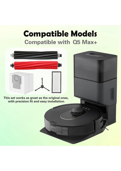 Q5 Max+ / Duoroller+ Robot Süpürge Ana Yan Fırça Hepa Filtre Toz Torbaları Yedek Parçaları (Yurt Dışından) indirimleri