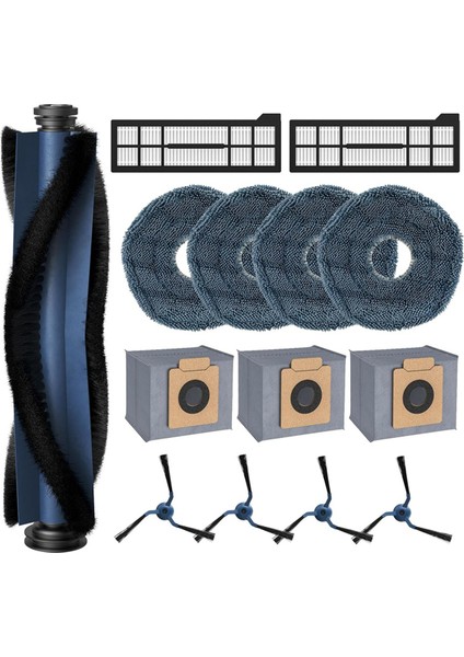 X10 Pro Omni Robot Süpürge Ana Yan Fırça Hepa Filtre Paspas Bezi Toz Torbaları Yedek Aksesuar Seti (Yurt Dışından)