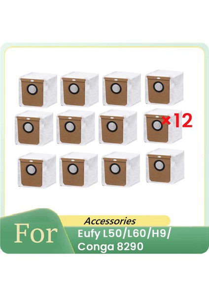 L50/L60/H9/8290 Süpürge Aksesuarları Için 12 Adet Toz Torbası Uzun Ömürlü ve Iyi Çalışmak Için Üretilmiştir (Yurt Dışından)