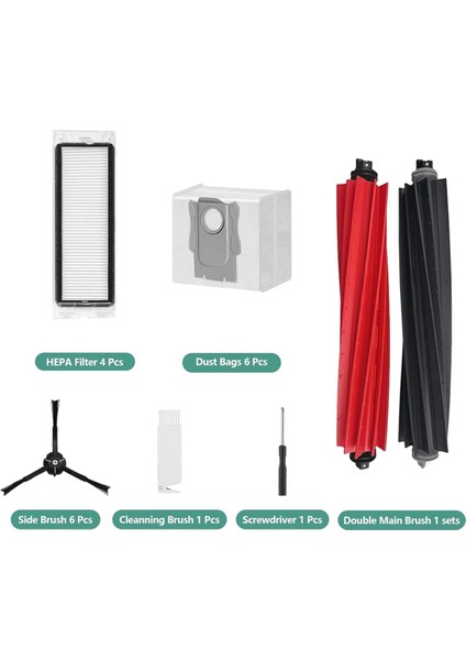 Q5 Max+ / Duoroller+ Robot Süpürge Aksesuarları Kiti Için Yedek Parçalar (Yurt Dışından) fiyatları