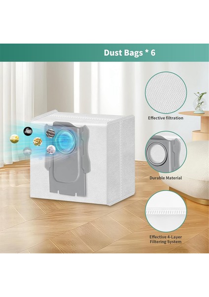 Q5 Max+ / Duoroller+ Robot Süpürge Aksesuarları Kiti Için Yedek Parçalar (Yurt Dışından) fırsatları