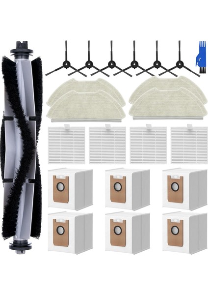 T20+ Robot Süpürge Aksesuarları Yedek Parça Seti Toz Torbaları Paspas Pedleri Hepa Filtreleri (Yurt Dışından)