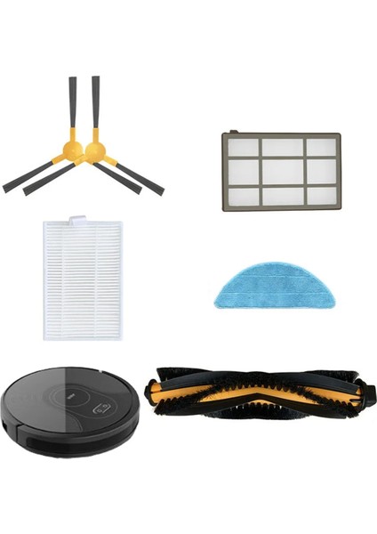 Abır X5 X6 X8 Navi N600 Robot Süpürge Parçaları Değişimi Ana Yan Fırça Hepa Filtre Paspas Seti (Yurt Dışından) modelleri