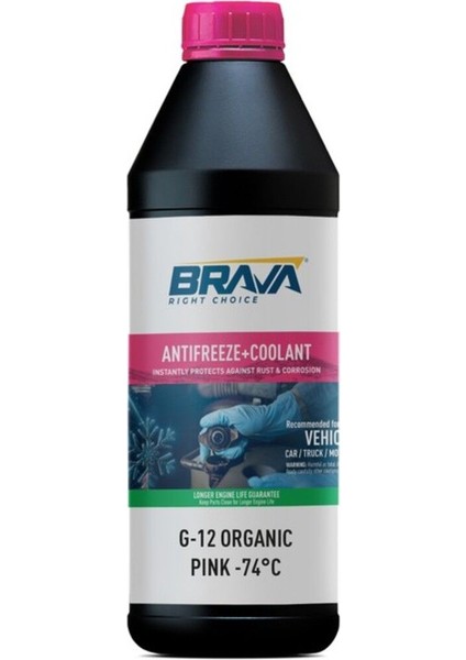 G-12 Organik Antifriz Pembe -74°c