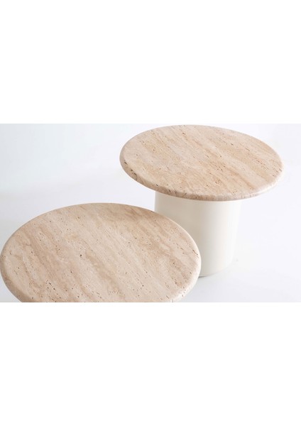 Emily Sehpa Seti - Traverten Mermer fiyatları