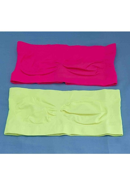 Kadın Strapless Büstiyeri 2'li Paket Beden L-Xl Renk Fuşya-Sarı fırsatları