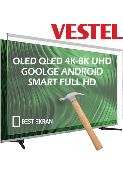 Vestel 50" Inç 127 Ekran Koruyucu KIRILMAZ PANEL