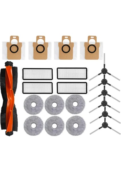 L20 Ultra L30 X20 Pro Robot Süpürge Ana Yan Fırça Hepa Filtre Paspas Bezi Ped Toz Torbası Yedek Parçaları (Yurt Dışından)