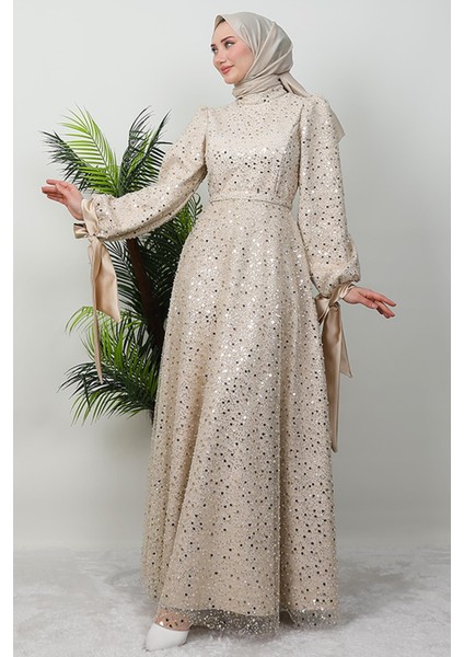 Betül Tesettür Abiye Gold