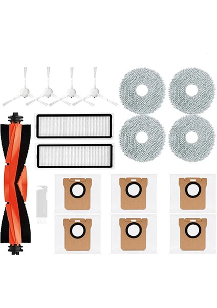 Robot Vakum X20 + / Plus Aksesuarları Ana Yan Fırça Hepa Filtre Paspas Bezi Toz Torbası Yedek Parçaları (Yurt Dışından)