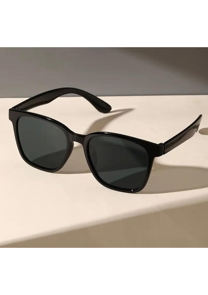 Klasik Kare Çerçeve Siyah - Leopar Kadın Gözlük