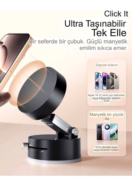Atd3 Manyetik Yükseklik Ayarlı Mıknatıslı Araba Telefon Tutucu Stand Araç Içi Oto Aksesuarları