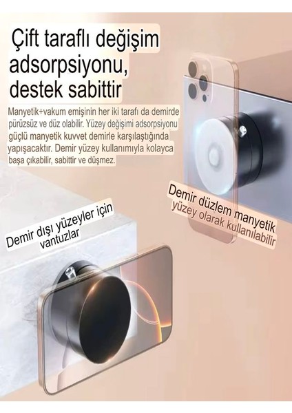 Atd3 Manyetik Yükseklik Ayarlı Mıknatıslı Araba Telefon Tutucu Stand Araç Içi Oto Aksesuarları