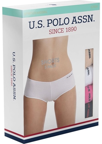 U.s Polo Assn. 67004 Kadın 5 Li Kıl Lastiklı Şort -Siyah&ten&bey&fuşya&lacivert fiyatları
