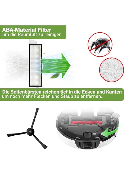 S8 Maxv Ultra Robot Süpürge Ana Yan Fırça Hepa Filtre Paspas Pedleri Toz Torbaları Yedek Parçaları (Yurt Dışından)