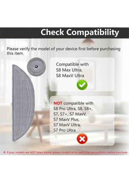 S8 Max Ultra / Maxv Robot Süpürge Yedek Parçası Için 10 Adet Mop Pad Yedeği Yıkanabilir ve Tekrar Kullanılabilir Bez (Yurt Dışından)