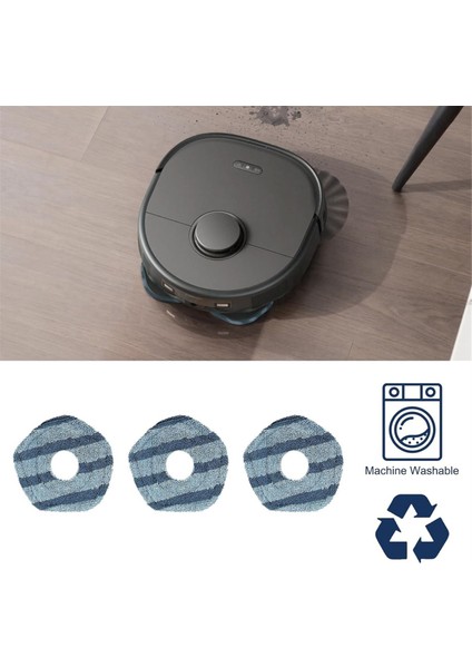 X10 Pro Omni X8/X8PRO X9 Robot Süpürge Için Paspas Bezleri Yumuşak Paspas Pedleri Yedek (Yurt Dışından)