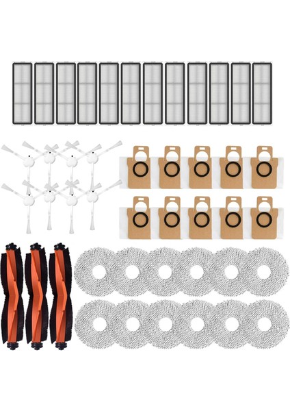 X20+/X20PLUS Robot Süpürge Silindir Fırça Yan Filtre Paspas Pedleri Toz Torbaları Yedek Parçalar (Yurt Dışından)
