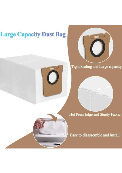 X20+/X20PLUS Robot Süpürge Silindir Fırça Yan Filtre Paspas Pedleri Toz Torbaları Yedek Parçalar (Yurt Dışından)