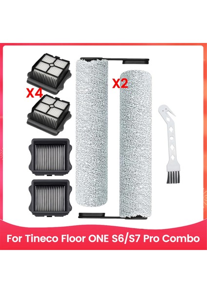 Floor One S6/s7 Pro Combo Kablosuz Islak Kuru Temizleyici Için Fırça Silindiri Değişimi ve Hepa Vakum Filtresi (Yurt Dışından)