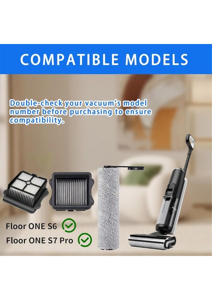 Floor One S6/s7 Pro Combo Kablosuz Islak Kuru Temizleyici Için Fırça Silindiri Değişimi ve Hepa Vakum Filtresi (Yurt Dışından)