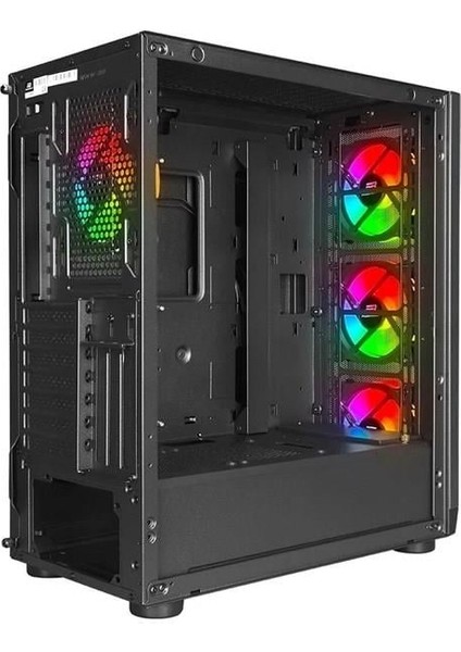 VK-W001B 4-Argb Fanlı Gamıng Mıd-Tower Pc Kasası 360MM Sıvı Soğutma Desteği