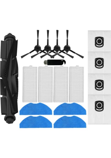 X-Plorer Serie 75 S+ RG8597W Robot Süpürge Ana Yan Fırça Hepa Filtreler Paspas Bezi Toz Torbaları Aksesuarlar (Yurt Dışından)