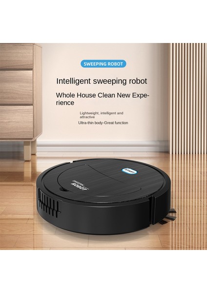 Robot Süpürge 3'ü 1 Arada Elektrikli Süpürme Ultra Ince Sessiz Robotik Beyaz (Yurt Dışından)
