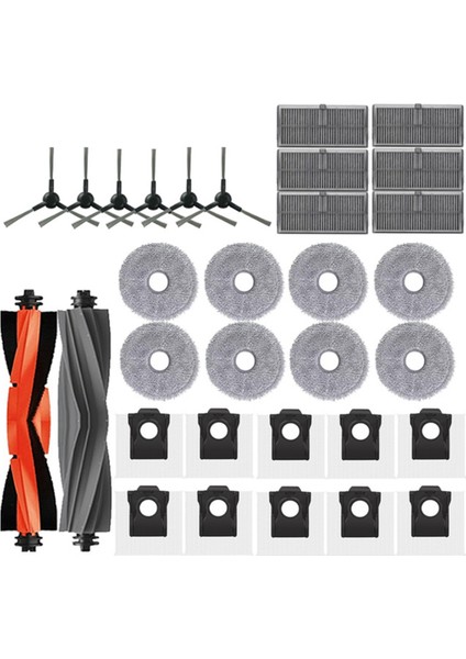 L10S Pro Ultra Heat Elektrikli Süpürge Için Yedek Parçalar Ana Yan Fırça Hepa Filtre Paspas Bezi Toz Torbası (Yurt Dışından)