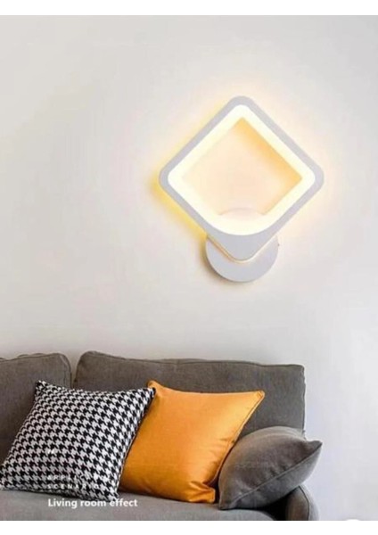 Modern Rosalina Beyaz Lüks Modern Günışığı Ledli Duvar Lambası Ledli Aplik