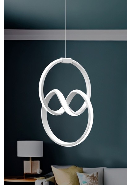 Modern Anna Tekli LED Avize Beyaz