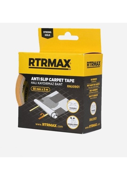 RNU0901 Çift Taraflı Halı Kaydırmaz Bant 50 mm x 15 mt