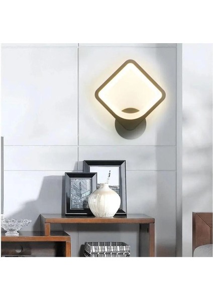 Modern Rosalie Siyah Lüks Modern Günışığı Ledli Duvar Lambası Ledli Aplik