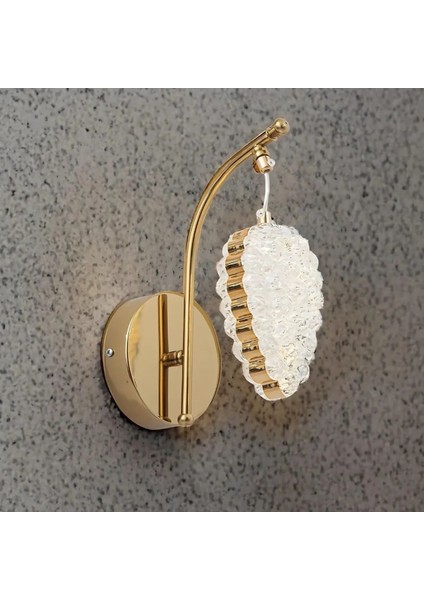 Modern Isabella Gold 3 Renk Ledli Lüks Modern Sarkık Tekli Ledli Aplik