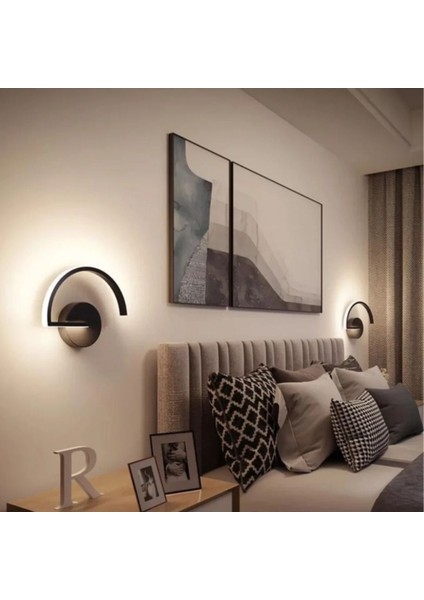 Modern Sofia Siyah Modern Günışığı Ledli Aplik 2 Adet