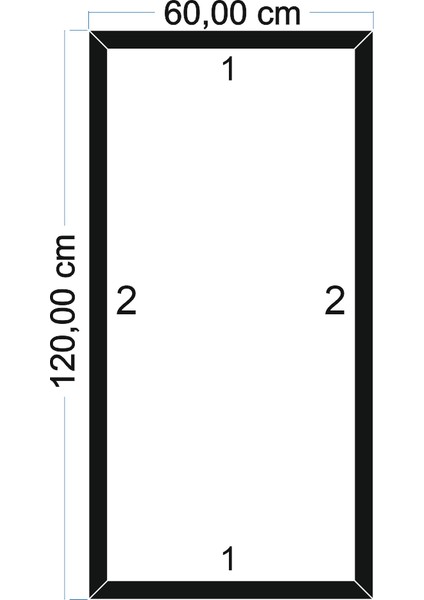 Boyanabilir Dekoratif Hazır Kesimli Duvar Çıtası 1 Adet 120X60 cm Çerçeve fiyatları