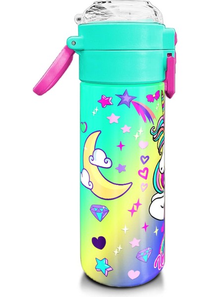 Kids Lavanta Su Yeşili Unicorn Desenli Pipetli ve Direkt Içim Çelik Termos 500 ml 31937 fiyatları